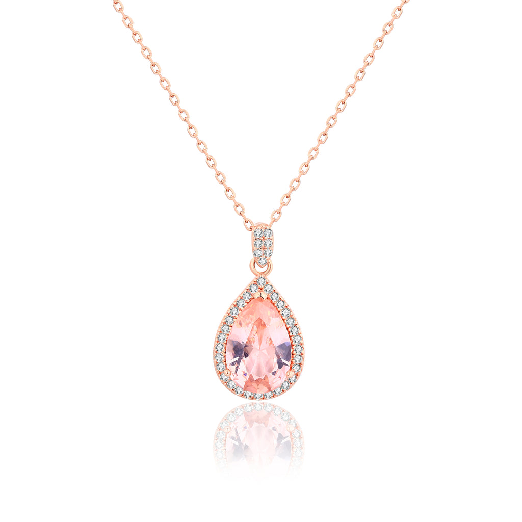 Collier Morganite or rose Amanda