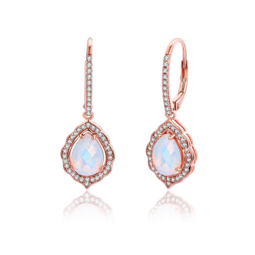 Les boucles d'oreilles pierres facettées romantiques Les boucles d'oreilles pierres facettées romantiques